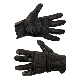 Black Leather Padded Gloves