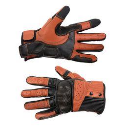 Brown Leather Knuckled Gloves
