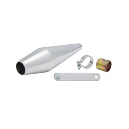 Reversible Cafe Racer Exhaust - Chrome