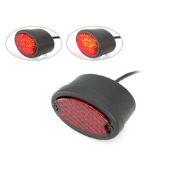 Matte Black Metal Oval LED Stop / Tail Light