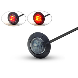 Round Flush Mount LED Tail Stop Light - Smoked lens