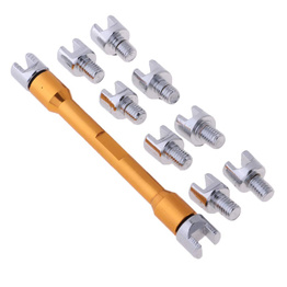  10 Piece Spoke Wrench Set - Gold