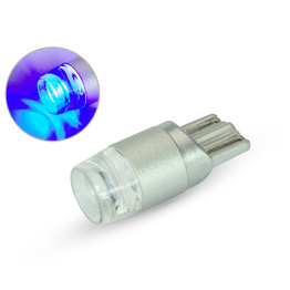 Single T10 W5W 12V LED Projector Bulb - Blue