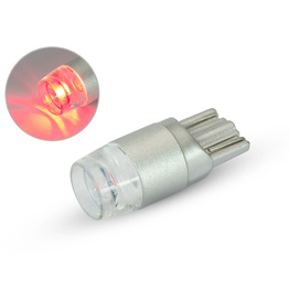 Single T10 W5W 12V LED Projector Bulb - Red